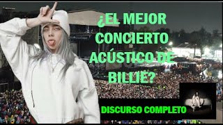 BILLIE EILISH Discurso y Concierto Acústico Subtitulado | Ciudad de México-Foro Sol-29MARZO2023