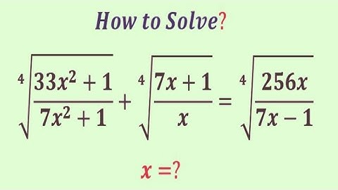 An Outstanding algebraic equation | 95% Failed to crack this! | x=?
