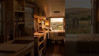 $28K Skoolie: 320sqft Home Neighbors Never Saw #Skoolie #BusLife #Shorts