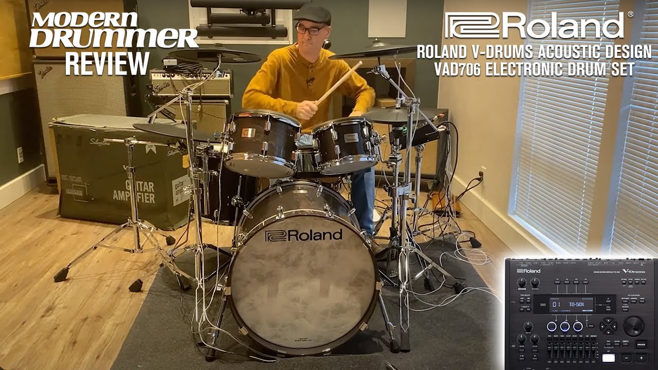 Modern Drummer Review Roland V-Drums Acoustic Design VAD706 Electronic Drum  Set Review by Rob Coen