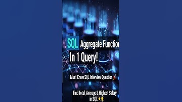 SQL Aggregate Functions in 1 Query #sql #coding #ytshorts #reels