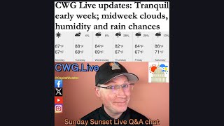 Sunday Sunset Q&A: Fine early week before clouds, humidity and rain chances