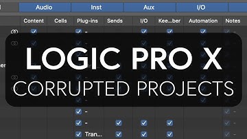 Logic Pro X - Rebuild Corrupted Projects
