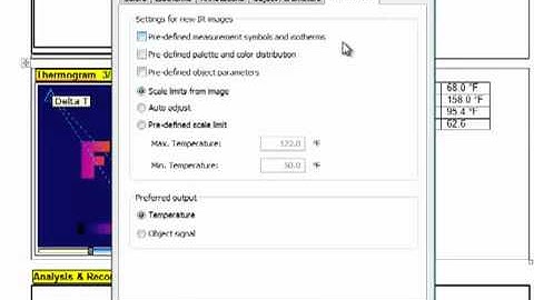 FLIR Reporter - 5. Image Preferences