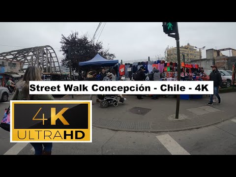 🇨🇱 Street Walk Concepción - Chile - 4K