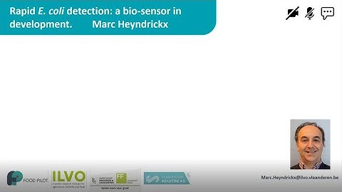 2. New E coli biosensor ILVO - Marc Heyndrickx