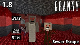 GRANNY SEWER EXIT NIGHTMARE MODE MINECRAFT GAMEPLAY screenshot 3