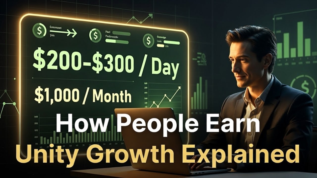 Unity Growth Explained | How People Earn $200–$300 Per Day | Full Business Plan (English)