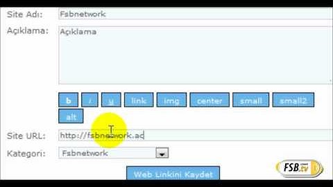 FsbNetwork.Tv - PhpFusion Web Linkleri Ayarları.