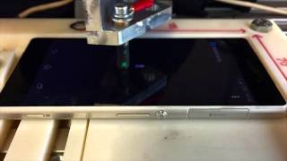 Touch screen performance measurement using robot