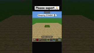 Sleeping ZOMBIE 😴 #minecraft #minecraft viral hacks #shorts