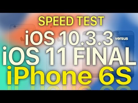 iPhone 6S : Speed Test iOS 10.3.3 vs iOS 11 GM (Build 15A372). 