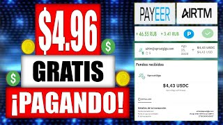 $4.46 USD Y 49 RUBLOS PAGANDO SIN INVERSION | GANA USD Y RUBLOS GRATIS AIRTM PAYEER PAGANDO 2023