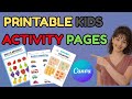 How to make printable kids activity pages in Canva to sell