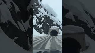 Avalanche Tunnel Mountain Road#fyp #SnowyMountainRoad #WinterDriving #DashcamFootage #MountainSafety