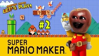 Midget Apple plays Mario Maker #2: SHAVE the Princess! | Annoying Orange Gaming