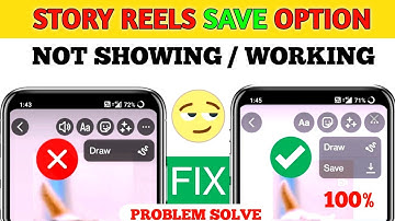Problem solve ✅,instagram reels save option not showing,instagram story three dot option not showing