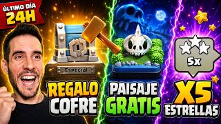 💀 ÚLTIMO DÍA CLASH CONTRA ESQUELETOS: Cofre Gratis, Paisaje Gratis y 18 Ataques 100%