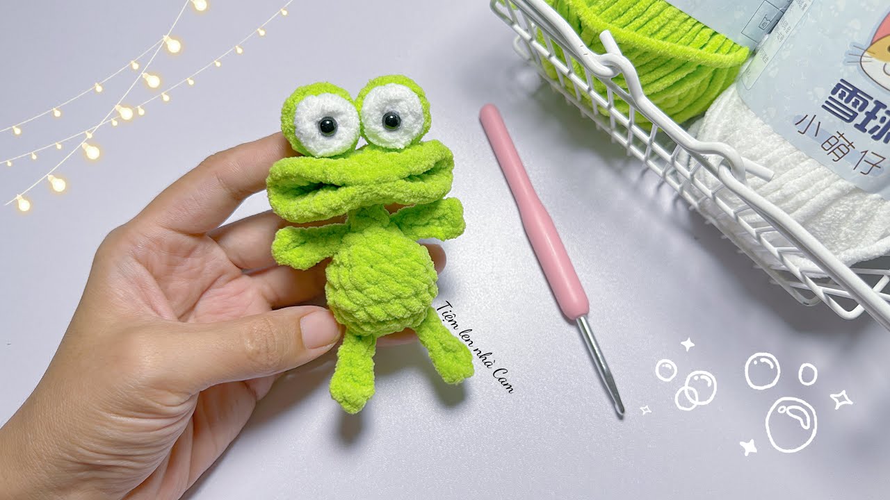 76/ Crochet keychain Frog🐸 / Móc con ếch móc khoá siêu xinh và nhanh 🐸