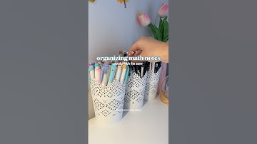 organizing math notes - study with me asmr 🧮📚 #studywithme #studytube #studymotivation
