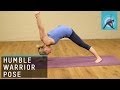 Humble warrior pose yoga