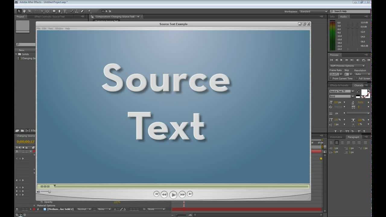 Source txt. Changing text.