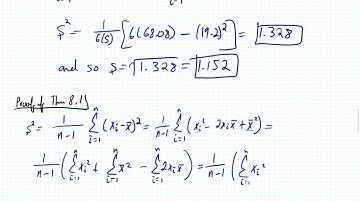 Basic Sampling Distributions-Proof of Sample Variance Formula