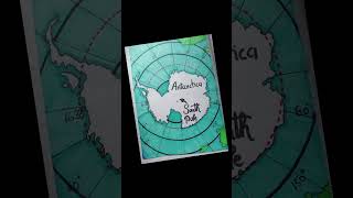 Antarctica map drawing for lazy people 😮‍💨| #shorts #antarctica