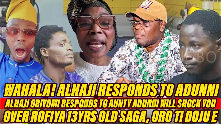 Ahaa! Alhaji Oriyomi Hamzat Responds to Aunty Adunni, I love this respond o, gbasgbos lori Adunni