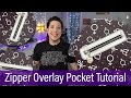 How to make a zipper overlay pocket for a bag