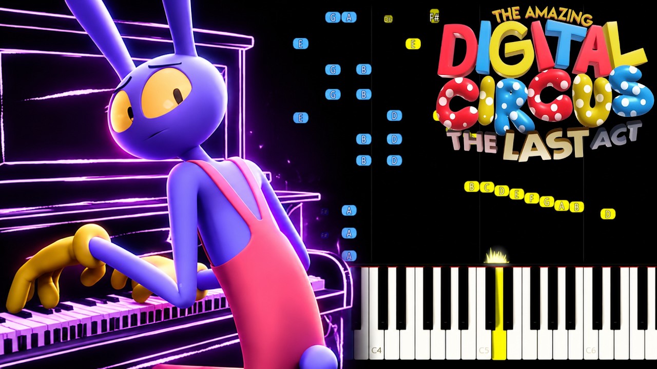 Jax Plays Piano - Piano Tutorial (97% Accurate) The Amazing Digital Circus Ep 9
