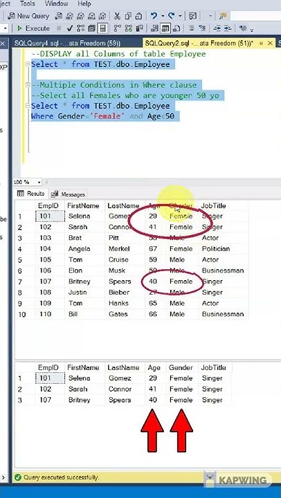 SQL: Multiple Conditions in WHERE Clause using AND Operator - YouTube