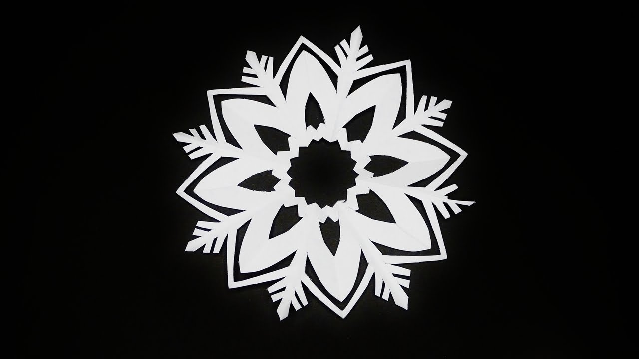 How to Make an Easy Paper Cutting Snowflake | Christmas Mandala Paper Art | Window Decoration