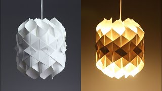 آموزش ساخت لوستر کاغذی - DIY Lamp Chandelier with Paper