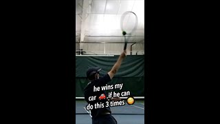 I bet him my CAR (tennis serve challenge) screenshot 2