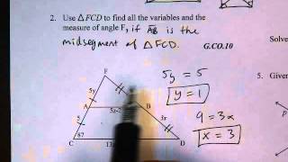 Geometry Unit 3 Review 2 #1, 2, 4