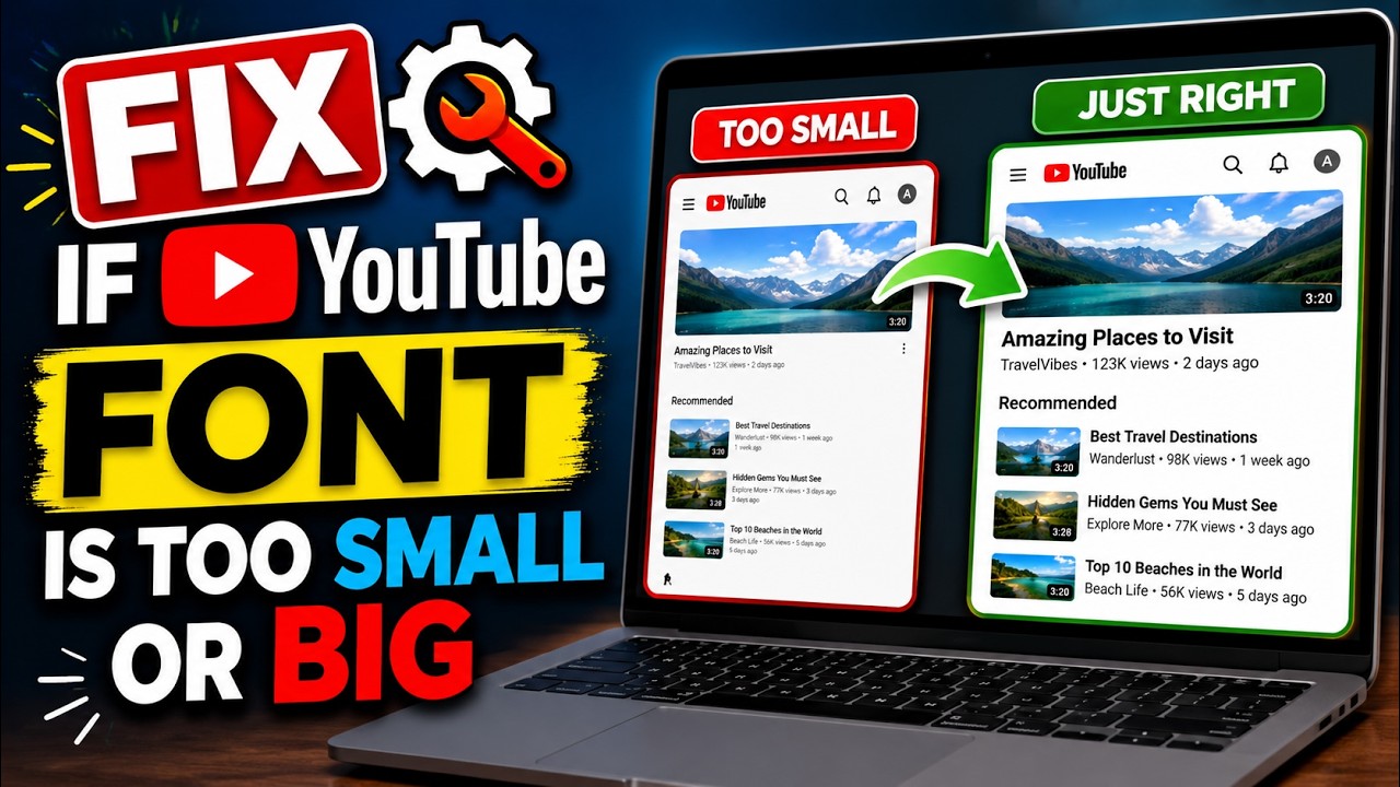How to Change YouTube Font Size (FIX Youtube Font is Too Small or Big ...