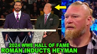 Brock Lesnar Cries as Roman Reigns Inducts Paul Heyman Into WWE Hall of Fame 2024 Amid Scandal