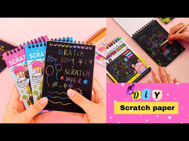 How to make magic scratch book /Making scratch notebook /DIY scratch book 