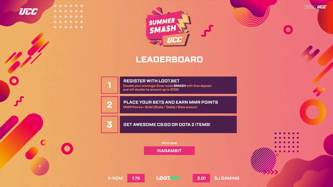 (EN) UCC Summer Smash | x-kom vs SJ | bo3 | by @Mitchmancasting