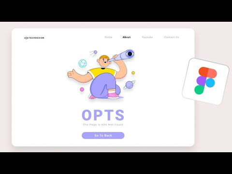 How To Design 404 Error Page In Figma  - UIUx Design with Figma 2024