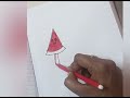 watermelon ice cream drawing //  watermelon cute drawing for kids