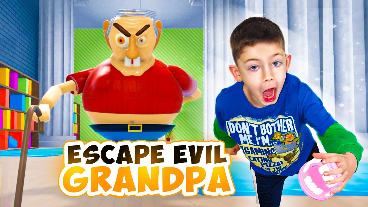 Escape Evil Grandpa in Roblox!! (OBBY)