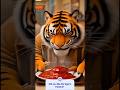 ​Cat vs Tiger: The Ultimate Food Thief! 😂🍗 #shorts @ToonShort7 #trending #cat