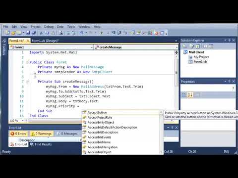 Visual Basic Tutorial   142   SMTP Client Part 2 Creating The Message And Credentials