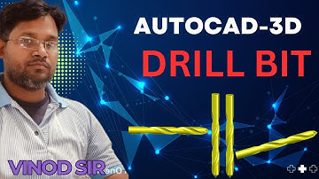 HOW TO MAKE DRILL BIT IN AUTOCAD-3D# STEP BY STEP IN HINDI# CAD CAD DESIGN BY VINOD MAURYA