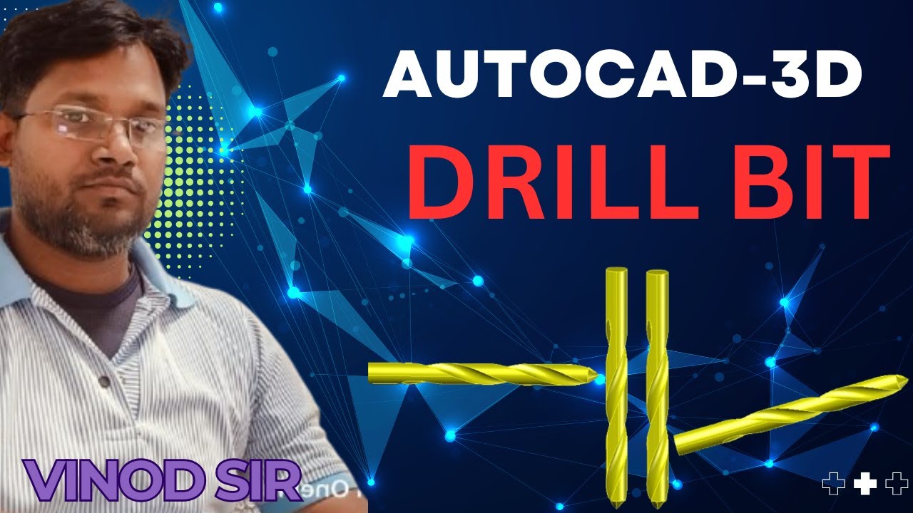 HOW TO MAKE DRILL BIT IN AUTOCAD-3D# STEP BY STEP IN HINDI# CAD CAD ...