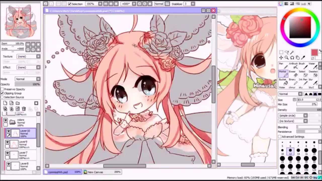 Chibi commission SAI speedpaint 【Natx】