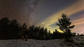 Зима под Звёздами 2 Winter under the Stars 2 beautiful scenery time scape Land scape Stars