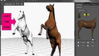 DAZ Studio plugin - PowerPose at work on Millennium Horse